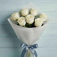 Букет 7 Белых роз Эдлесс Лав #REPLACE_PRED# Дондуковской