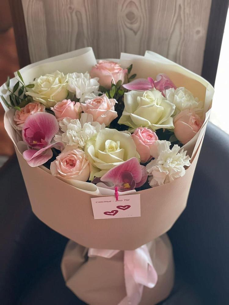 Букет цветов из: Орхидеи, Розы и Гвоздики в Дондуковской