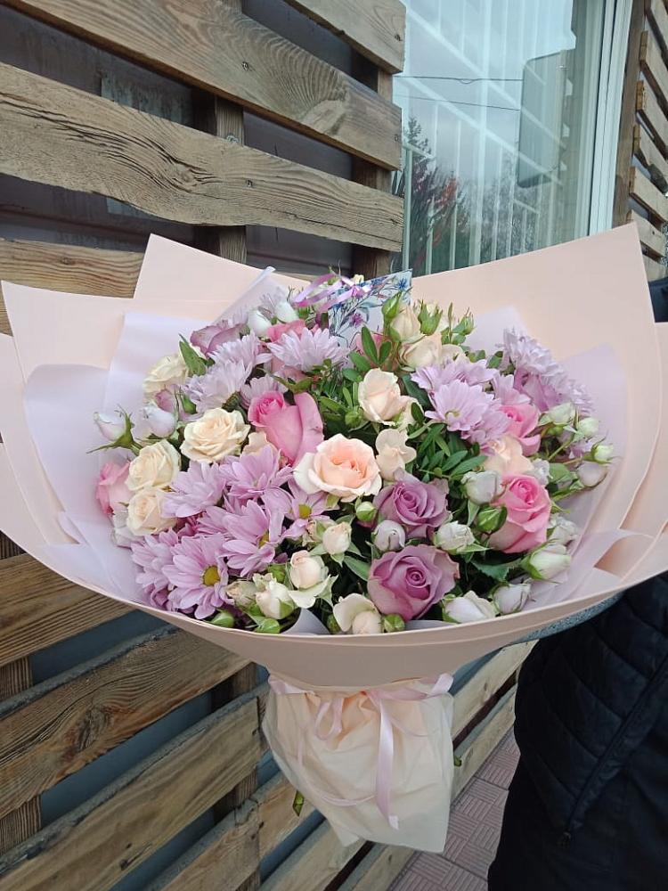 Букет цветов из: Розы и Хризантемы в Дондуковской