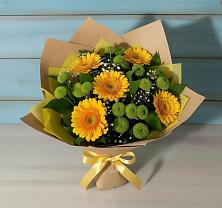 Букет цветов из:  Герберы и Хризантемы в Дондуковской
