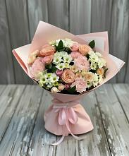 Букет цветов из:  Гвоздики, Розы и Хризантемы в Дондуковской