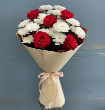 Букет цветов из:  Розы и Хризантемы в Дондуковской