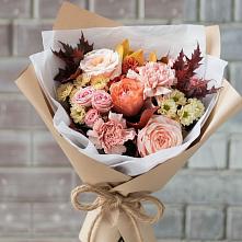 Букет цветов из:  Гвоздики, Хризантемы и Розы в Дондуковской