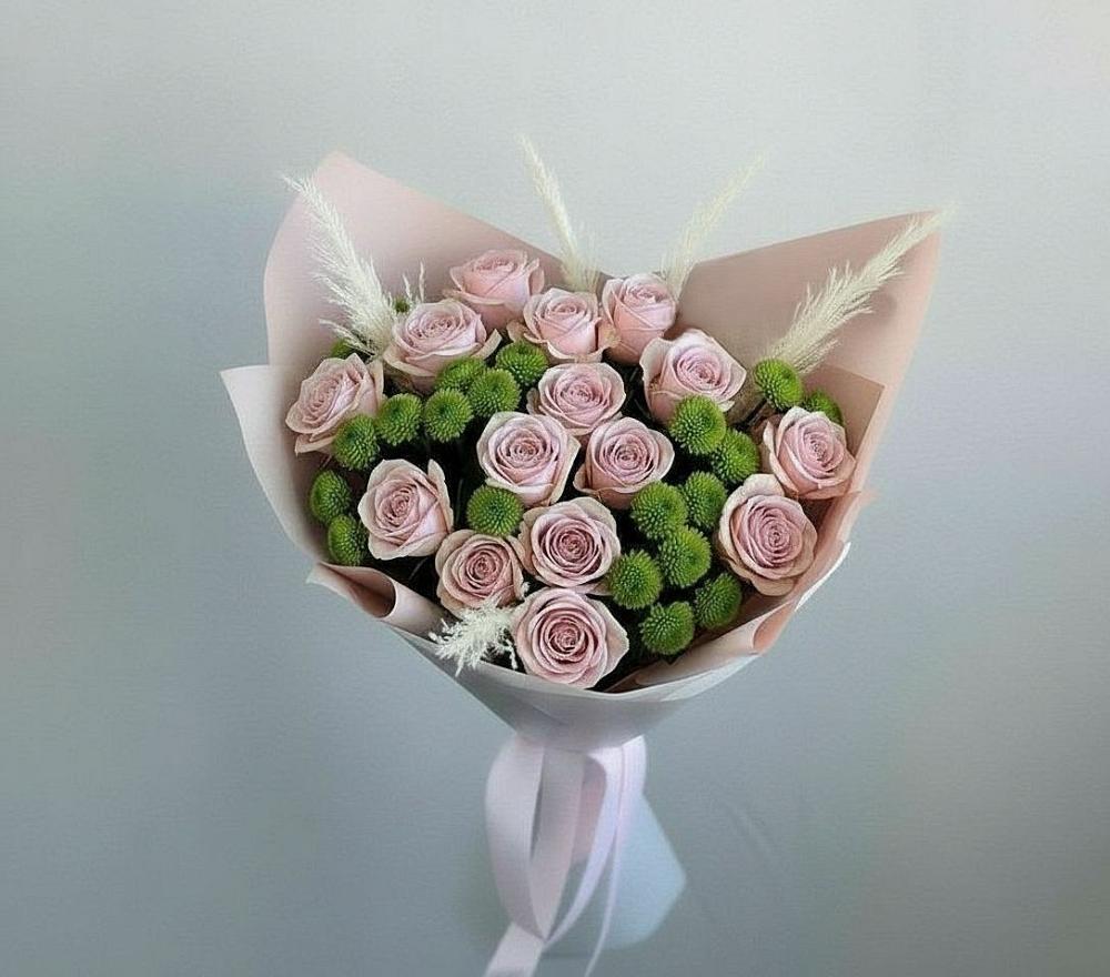 Букет цветов из: Розы и Хризантемы в Дондуковской