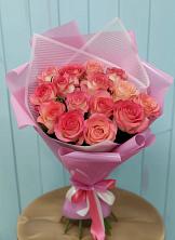 Букет 15 Розовых роз Равель в Дондуковской