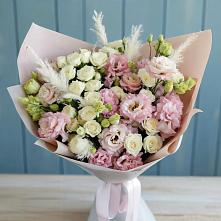 Букет цветов из:  Альстромерии и Розы #REPLACE_PRED# Дондуковской